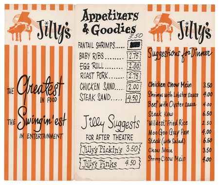 Lot #905 Frank Sinatra Signed Jilly’s Menu - Image 3