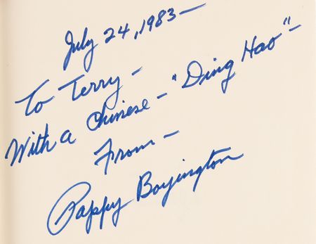 Lot #456 Pappy Boyington Signed Book - Tonya - Image 2