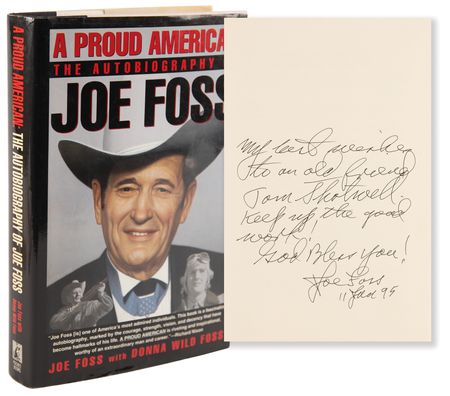 Lot #489 Joe Foss Signed Book - A Proud American - Image 1