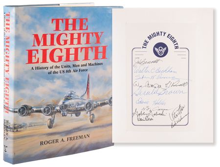 Lot #554 US Air Force Pilots (12) Signed Book - The Mighty Eighth - Image 1