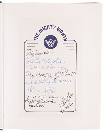 Lot #554 US Air Force Pilots (12) Signed Book - The Mighty Eighth - Image 4