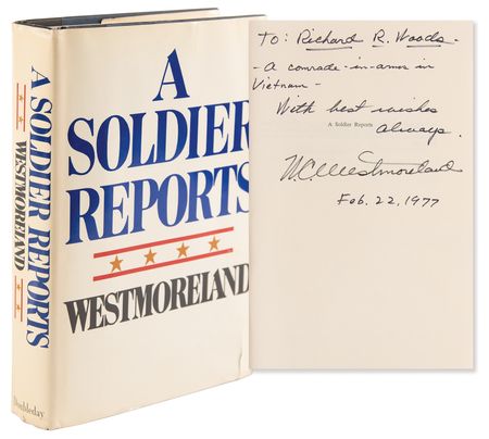 Lot #561 William Westmoreland Signed Book - A Soldier Reports - Image 1