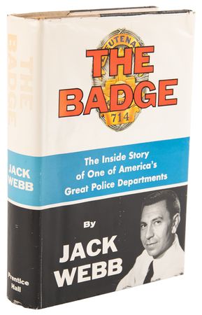 Lot #924 Jack Webb Signed Book - The Badge - Image 3