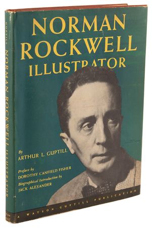 Lot #663 Norman Rockwell Signed Dog Sketch in Book - Norman Rockwell: Illustrator - Image 3