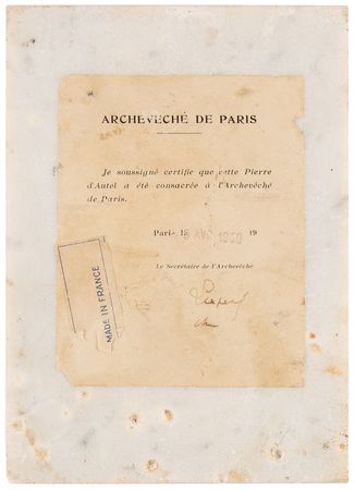 Lot #313 Cathedral of Notre Dame Stone Tablet - Image 2