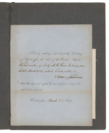 Lot #14 President Andrew Johnson Proclaims the Tragic Ponca Treaty of 1865 - Image 2