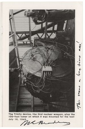 Lot #448 Atomic Bomb: Norris Bradbury Signed Booklet - 'Trinity Site' - Image 1
