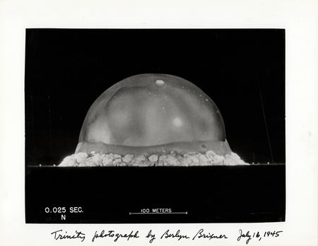 Lot #450 Atomic Bomb: Berlyn Brixner Signed Photograph - 'Trinity (0.025 Sec.)' - Image 1