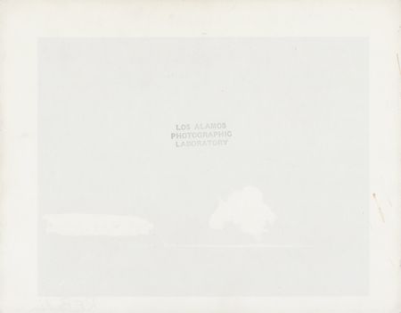 Lot #446 Atomic Bomb: Robert Bacher Signed Photograph - 'Trinity (9.0 Sec.)' - First Mushroom Cloud - Image 2