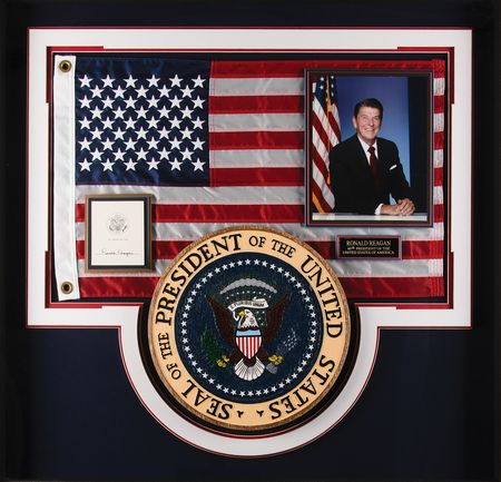 Lot #112 Ronald Reagan Signature Display - Image 2