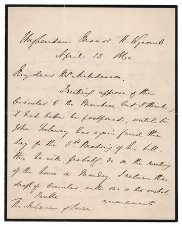 Lot #262 Benjamin Disraeli Autograph Letter Signed - Image 1