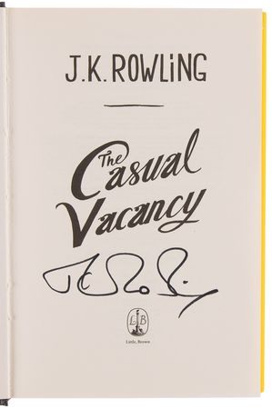 Lot #743 J. K. Rowling Signed Book - The Casual Vacancy - Image 4