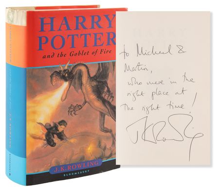 Lot #742 J. K. Rowling Signed Book - Harry Potter and the Goblet of Fire - Image 1