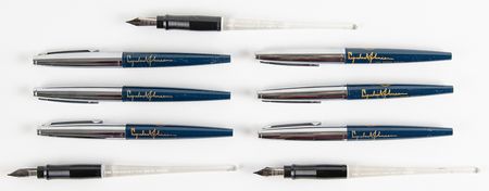 Lot #25 Lyndon B. Johnson Collection of (9) Presidential Bill Signer Pens (1964-1968) - Image 2