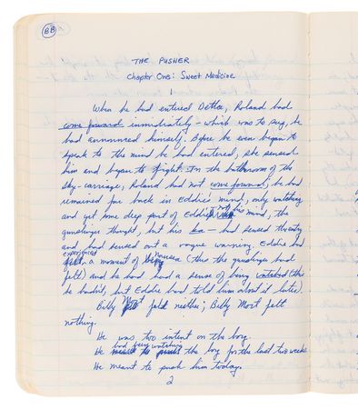 Lot #704 Stephen King’s Personal Notebook from 1985-1986, with (80+) Handwritten Pages of Story Drafts and Early Chapters for The Dark Tower II: The Drawing of the Three - Image 11