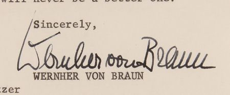 Lot #655 Wernher von Braun Typed Letter Signed to Army Chief of Staff General Lyman Lemnitzer, - One Week After the Establishment of NASA's George C. Marshall Space Flight Center - Image 3