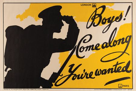 Lot #357 World War I (6) British Recruitment Posters - Image 5