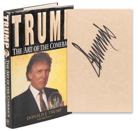 Lot #133 Donald Trump Signed Book - The Art of the Comeback - Image 1