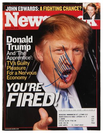 Lot #143 Donald Trump Signed Magazine - Newsweek - Image 1