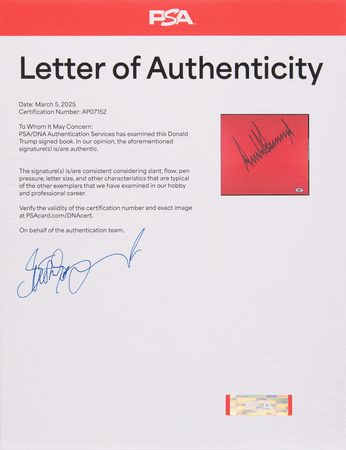 Lot #135 Donald Trump Signed Book - Letters to Trump - Huge Signature - Image 5