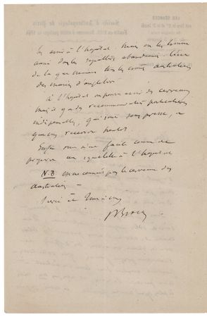 Lot #253 Paul Broca Autograph Letter Signed - Image 2