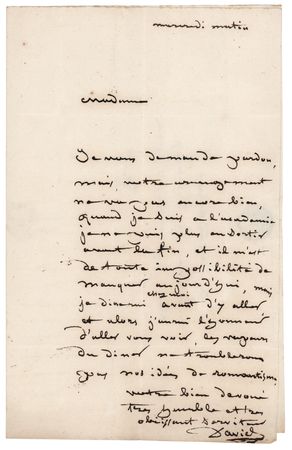 Lot #670 David d'Angers Autograph Letter Signed - Image 1