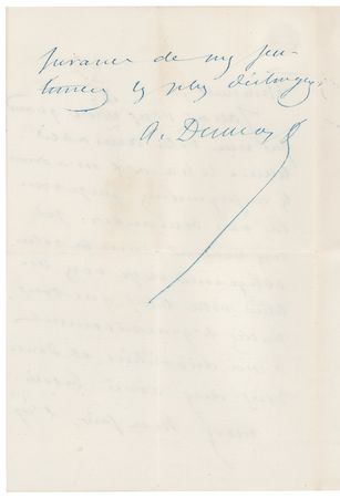 Lot #723 Alexandre Dumas, fils Autograph Letter Signed - Image 2