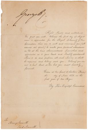 Lot #180 British Monarchs (6) Signed Coronation Invitations (1821–1937), with Queen Victoria and Five Kings - Image 4