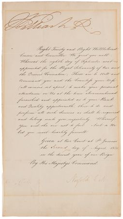 Lot #180 British Monarchs (6) Signed Coronation Invitations (1821–1937), with Queen Victoria and Five Kings - Image 6