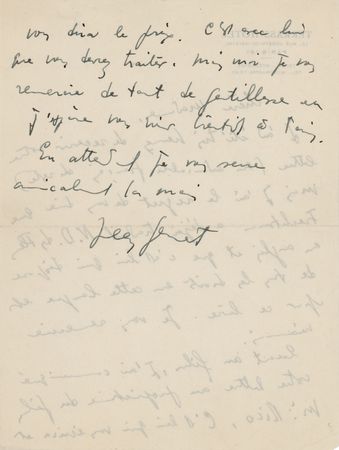 Lot #672 Jean Genet Autograph Letter Signed on His Debut Novel, Our Lady of the Flowers: 