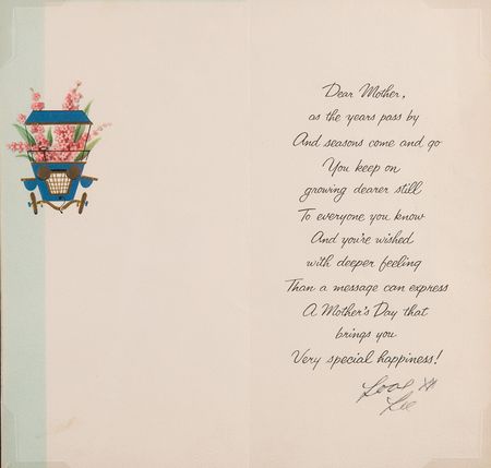 Lot #241 Lee Harvey Oswald Signed Mother's Day Card Sent to Marguerite Oswald in 1959 (Warren Commission Exhibit No. 266) - Image 2