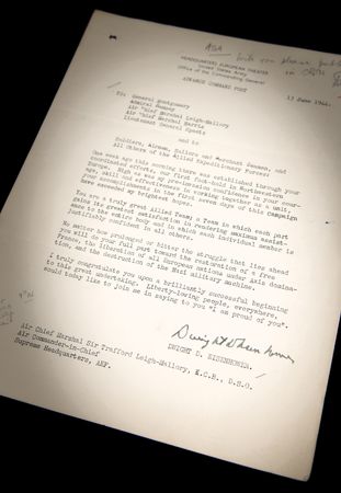 Lot #362 Dwight D. Eisenhower Historic WWII-Dated Typed Letter Signed on D-Day Success, Looking Forward to the 