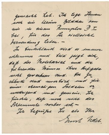 Lot #355 Ernst Udet Autograph Letter Signed with Critical Post-WWI Content and (2) Vintage Photographs - Image 2