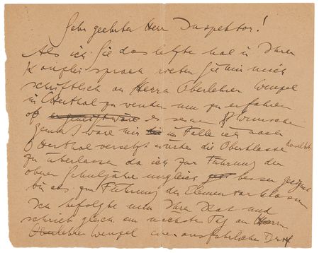 Lot #226   Ludwig Wittgenstein Rare Autograph Letter, apparently in draft form, written as a Primary School Teacher, Dated Shortly After the Publication of Tractatus Logico-Philosophicus - Image 1
