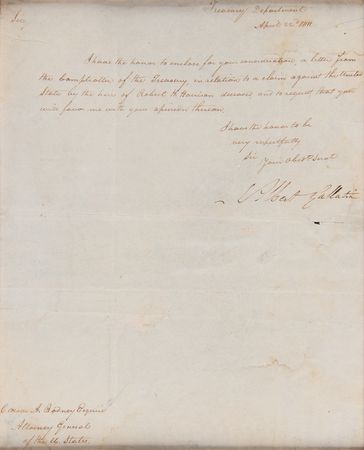 Lot #270 Albert Gallatin Letter Signed - Image 2