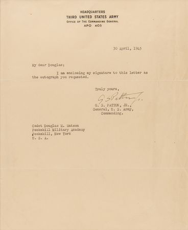 Lot #402 George S. Patton Typed Letter Signed - Image 2