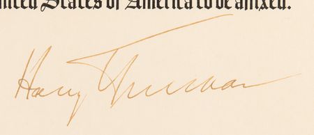 Lot #366 President Harry S. Truman Signed 1945 WWII Victory Proclamation Broadside - Image 2