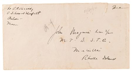 Lot #399 John F. Kennedy War-Dated Typed Letter Signed to a Fellow PT-109 Survivor, with Hand-Addressed Mailing Envelope from ?Lt. J. F. Kennedy? - Image 3
