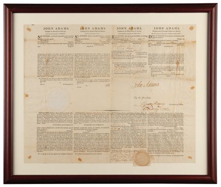 Lot #2 John Adams Document Signed as President - Ship's Pass for the Brig Thomas - Image 2