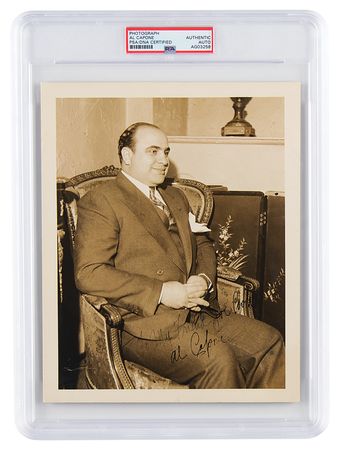 Lot #8105 Al Capone Signed Photograph