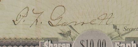 Lot #8056 Billy the Kid's Killer - Pat Garrett Triple-Signed Stock Certificate - Image 5