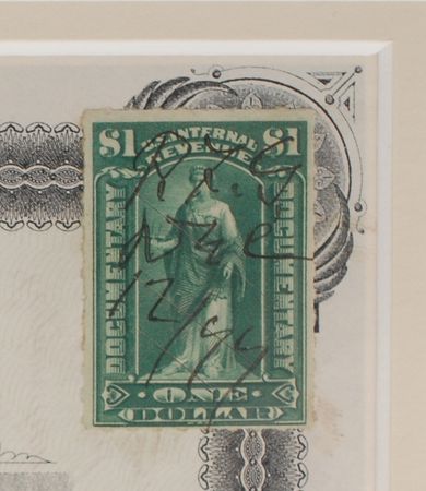 Lot #8056 Billy the Kid's Killer - Pat Garrett Triple-Signed Stock Certificate - Image 6