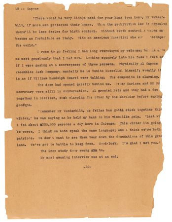 Lot #8107 Al Capone Signature - Obtained at the Lexington Hotel in Chicago (August 27, 1931) - Image 10