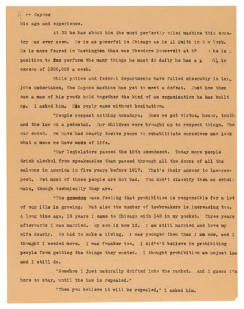 Lot #8107 Al Capone Signature - Obtained at the Lexington Hotel in Chicago (August 27, 1931) - Image 6