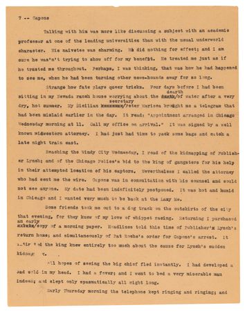 Lot #8107 Al Capone Signature - Obtained at the Lexington Hotel in Chicago (August 27, 1931) - Image 7