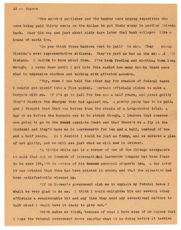 Lot #8107 Al Capone Signature - Obtained at the Lexington Hotel in Chicago (August 27, 1931) - Image 9