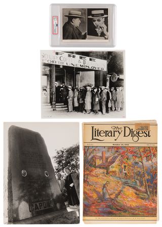 Lot #8108 Al Capone (4) Items - Photographs and Magazine - Image 1