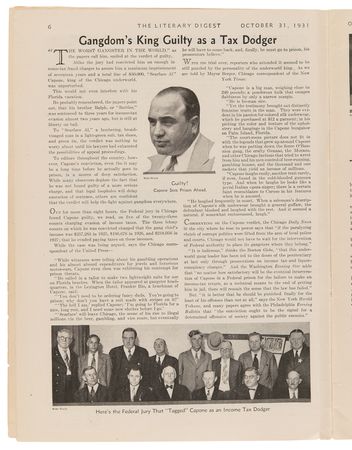 Lot #8108 Al Capone (4) Items - Photographs and Magazine - Image 7