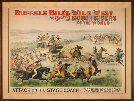 Lot #8018 William F. 'Buffalo Bill' Cody Original Promotional Lithograph - ?Buffalo Bill?s Wild West and Congress of Rough Riders of the World? (Ca. 1893) - Image 2