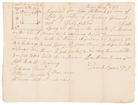 Lot #8001 Daniel Boone Autograph Document Signed - Image 1